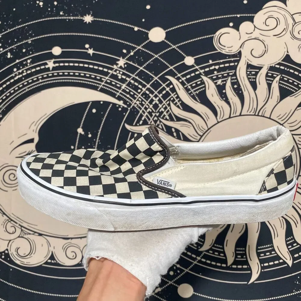 Vans Athletic Sneaker Shoe Unisex M8.5/W10 White Suede Skateboarding